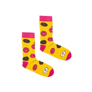 Kabak Unisex's Socks Patterned Donuts Yellow