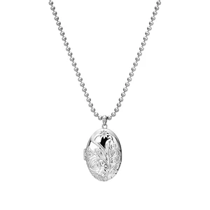 Hot Diamonds Stříbrný oválný náhrdelník s diamantem Memories Locket DP773