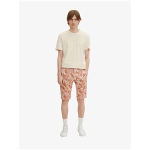 White-Orange Men's Patterned Shorts Tom Tailor - Men