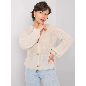 Beige openwork sweater