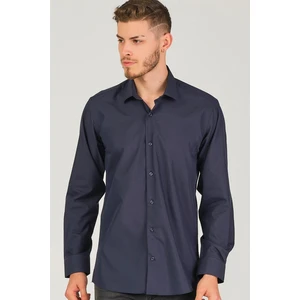 G726 DEWBERRY MEN'S SHIRT-LACİVERT