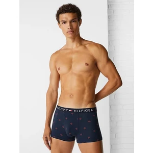 Tmavě modré pánské vzorované boxerky Tommy Hilfiger Underwear - Pánské