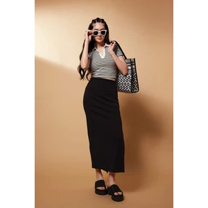 DEFACTO Fitted Ribbed Camisole Maxi Skirt