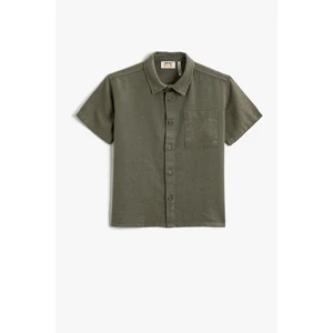 Koton Linen Blend Shirt Short Sleeve