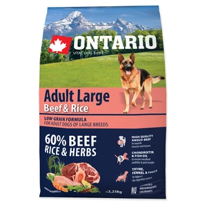 Ontario Adult Large Beef & Rice 2,25 kg