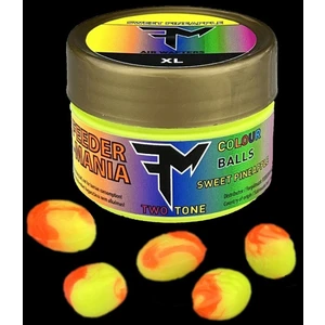 Feedermania colour balls two tone 6 ks xl - sweet pineapple