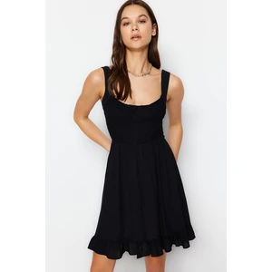 Trendyol Black Woven Straps Dress