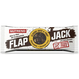 Nutrend FLAPJACK GLUTEN FREE , čokoláda + banán s horkou čokoládou 100 g