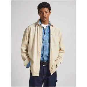 Men's Cream Corduroy Shirt Pepe Jeans Devon Cord - Men's