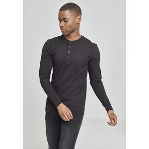 Henley L/S Basic T-Shirt Black