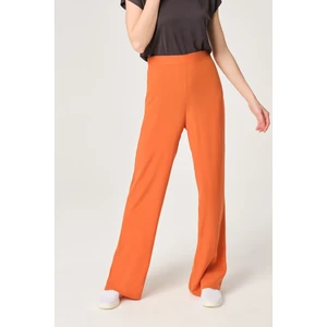 Dagi Cinnamon Long Straight Leg Wide Cut Trousers