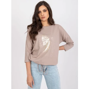 Dark beige blouse Camila