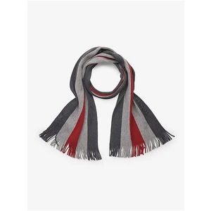 Red-Grey Men's Striped Wool scarf Tommy Hilfiger - Men