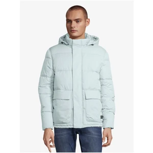 Světle modrá pánská prošívaná bunda Tom Tailor Denim Clean Puffer - Pánské