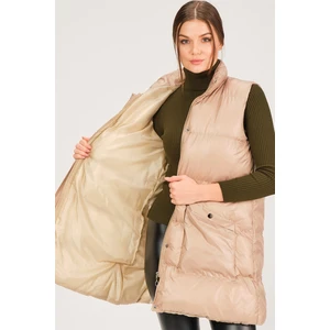 Z6729 DEWBERRY HK STYLE WOMEN'S VEST-BEIGE