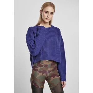 Ladies Wide Oversize Sweater Bluepurple