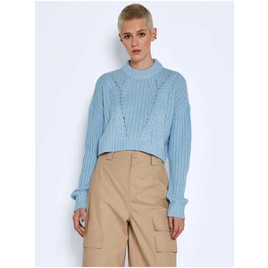 Light Blue Women's Ribbed Sweater Noisy May Celt - Women