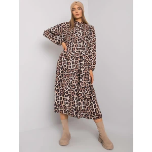 Black and beige leopard print dress from Marylee RUE PARIS