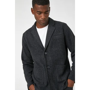 Koton Basic Jacket with Pocket Detail and Buttons