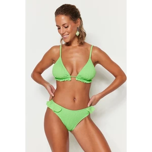 Trendyol Green Frilled Regular Leg Bikini Bottoms