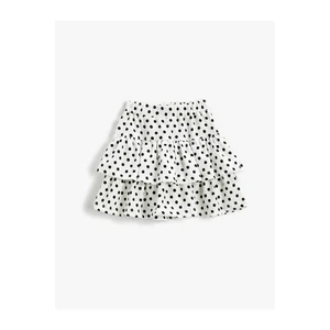 Koton Polka Dot Skirt With Ruffles