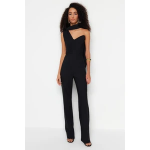 Trendyol Black Lined Woven Jumpsuit