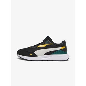 Black Mens Sneakers with Details in Suede Puma Runtamed Plus - Men