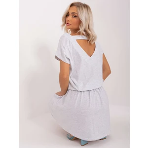 Light grey flowing basic dress