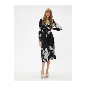 Koton Shirt Dress Floral Midi Length