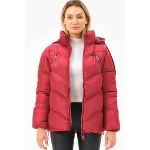 Z6769 DEWBERRY WOMEN'S COAT-BURGUNDY