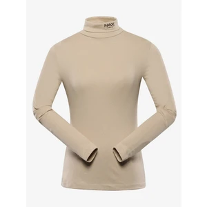 Women's long-sleeved turtleneck nax NAX BERWA white pepper