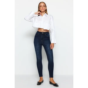 Trendyol Dark Blue Normal Waist Skinny Jeans