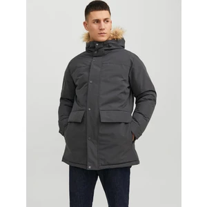 Gray Men's Winter Parka Jack & Jones Champ - Mens