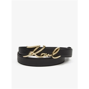 Black women's leather belt KARL LAGERFELD - Women