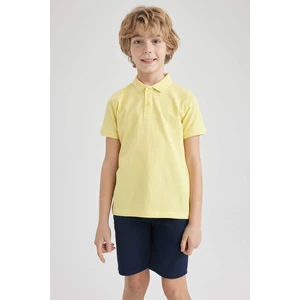 DEFACTO Boy Regular Fit Polo Neck Pique Short Sleeved Polo T-Shirt