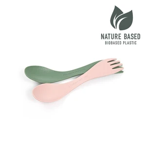 Light my fire Spork little BIO 2-pack sandygreen/dustypink Cestovní příbor