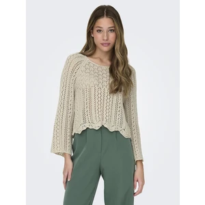 Beige women's sweater ONLY Nola - Women