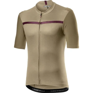 Men's Cycling Jersey Castelli Unlimited Jersey Dark Sand/Bordeaux