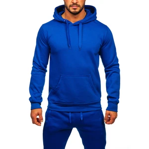 Costum de training albastru-cobalt cu glugă Bolf D003