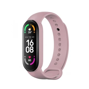 Silikonový řemínek Rhinotech Strap pro Xiaomi Mi Band 6, světle růžová