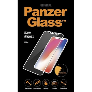 Temperált védőüveg PanzerGlass Curved Edges Apple iPhone X / Xs, fehér