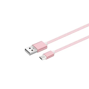 Adat és töltőkábel MicorUSB konnektorral, hossz 1 méter, Pink