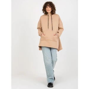 Women's Long One Size Sweatshirt - Beige