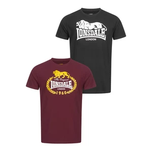 T-shirt da uomo  Lonsdale 117433-Black/Oxblood