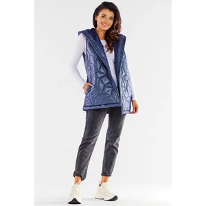 Awama Woman's Vest A539 Navy Blue