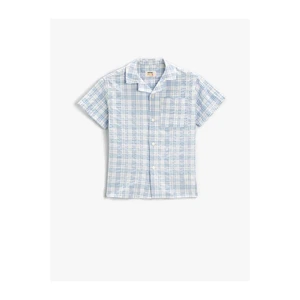 Koton Short Sleeve Shirt Plaid with Pocket