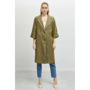 Koton Trench Coat - Green - Biker jackets