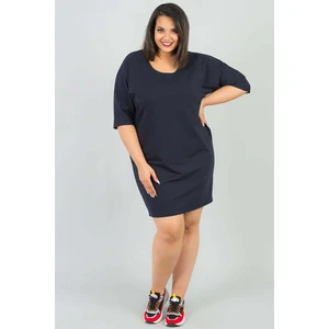 Karko Woman's Dress U932 Navy Blue