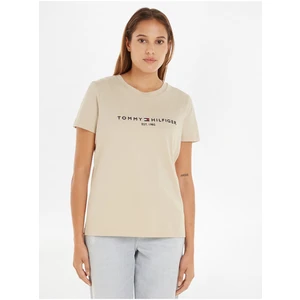 Beige Women's T-Shirt Tommy Hilfiger - Women