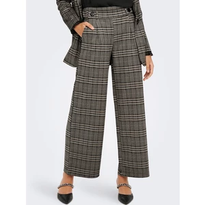 Černo-béžové dámské vzorované široké kalhoty JDY Geggo - Dámské